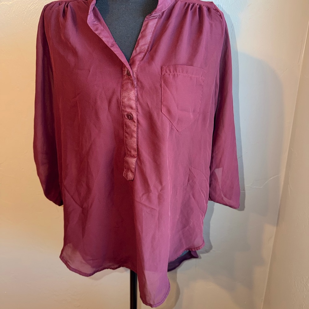 Women's Burgundy Blouse